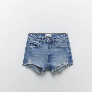 NWT Zara Hi Rise Denim Shorts